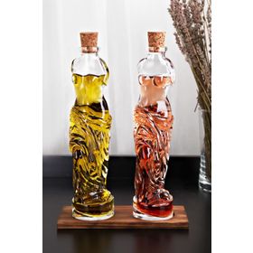 Yeni11 200 ml 2'li Set Venüs Yağdanlık Kadın Figürlü Sirkelik Sosluk