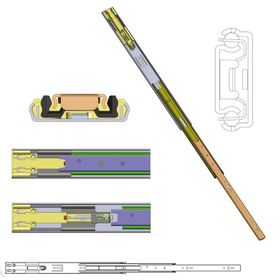Yeniler 45mm 35cm Frenli Teleskopik Ray