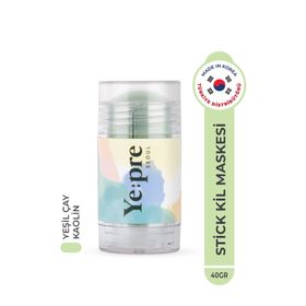 Ye:pre Green Tea Lifting Mud Stick Mask Nemlendirici Gözenek ve Sebum Dengeleyici Kore 40 gr Kil Maskesi