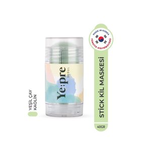 Ye:pre Green Tea Lifting Mud Stick Mask Nemlendirici Gözenek ve Sebum Dengeleyici Kore 40 gr Kil Maskesi