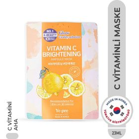 Ye:pre Vitamin C Brightening Ampoule Mask Kore 23 ml C Vitamini ve Glikolik Asit Canlandırıcı Yüz Maskesi