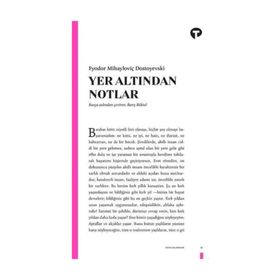YER ALTINDAN NOTLAR - FYODOR MİHAYLOVİÇ DOSTOYEVSKI (ISBN:9786054406029)