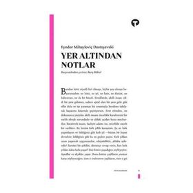 YER ALTINDAN NOTLAR - FYODOR MİHAYLOVİÇ DOSTOYEVSKI (ISBN:9786054406029)