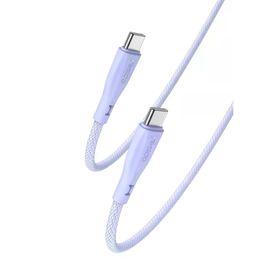Yesido Ca168 Type-C to 60W Pd 1.2 mt Mor Hızlı Şarj Kablosu