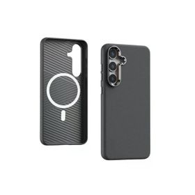 Yesido Samsung Galaxy S24 Plus PC09 Elegance Deri Magsafe Titan Gri Kapak