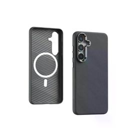 Yesido Samsung Galaxy S24 Plus PC09 Elegance Deri Magsafe Titan Gri Kapak