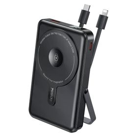 Yesido YP72 Dijital Göstergeli 10.000 mAh Siyah Kablosuz Magsafe Powerbank