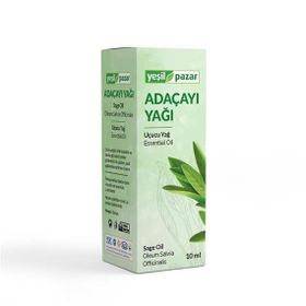 Yeşil Pazar 10 ml Bitkisel Sabit Adaçayı Yağı