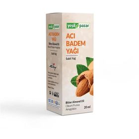 Yeşil Pazar 20 ml Bitkisel Sabit Acı Badem Yağı