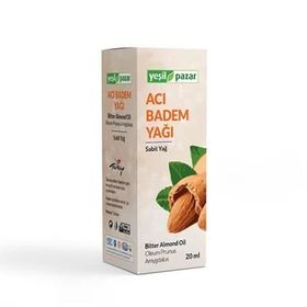 Yeşil Pazar 20 ml Bitkisel Sabit Acı Badem Yağı