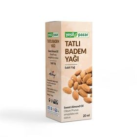 Yeşil Pazar 20 ml Bitkisel Sabit Tatlı Badem Yağı