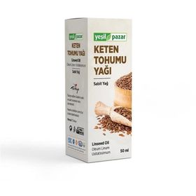 Yeşil Pazar 50 ml Bitkisel Sabit Keten Tohumu Yağı
