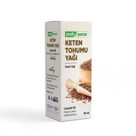 Yeşil Pazar 50 ml Bitkisel Sabit Keten Tohumu Yağı