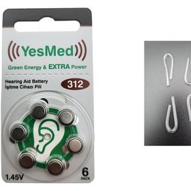 Yesmed 4 Adet Orta Standart Olan Kıvrılmış Hortum İşitme Cihazı