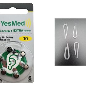 Yesmed 4 Adet Orta Standart Olan Kıvrılmış Hortum İşitme Cihazı