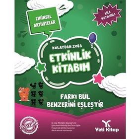 Yeti Kitap 9786057047878 Kolaydan Zora Farkı Bul Benzerini Eşleştir Kitabım