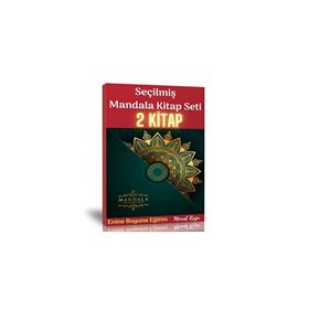 Yetişkinler İçin Seçilmiş Mandala Boyama Kitap Seti 2 Kitap Enine Boyuna Eğitim