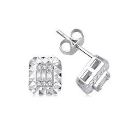 Yetkin Diamond 0.12 Karat Pırlanta Baget Küpe