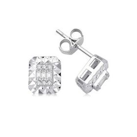 Yetkin Diamond 0.12 Karat Pırlanta Baget Küpe