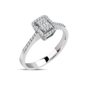 Yetkin Diamond 0.16 Karat Pırlanta Baget Yüzük