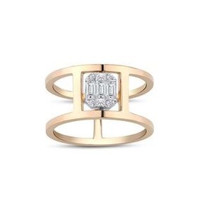 Yetkin Diamond 0.20 Karat Pırlanta Baget Yüzük
