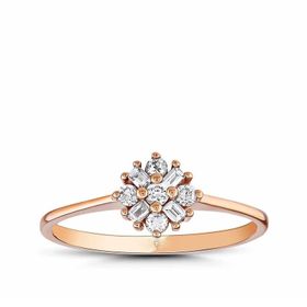 Yetkin Diamond 0.20 Karat Pırlanta Baget Yüzük