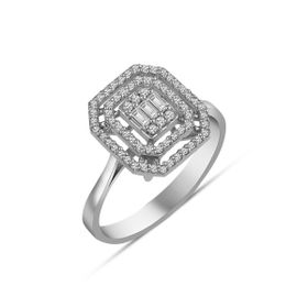 Yetkin Diamond 0.20 Karat Pırlanta Baget Yüzük