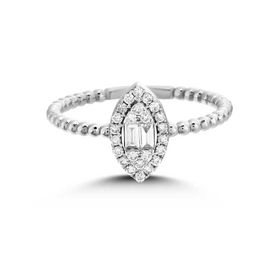 Yetkin Diamond 0.24 Karat Pırlanta Baget Yüzük