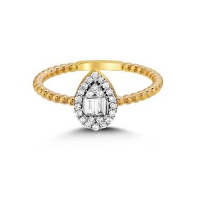 Yetkin Diamond 0.24 Karat Pırlanta Baget Yüzük