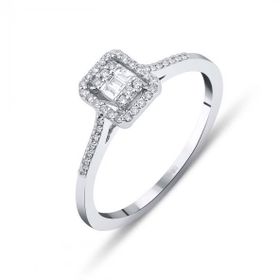 Yetkin Diamond 0.24 Karat Pırlanta Baget Yüzük