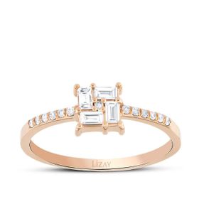 Yetkin Diamond 0.24 Karat Pırlanta Baget Yüzük