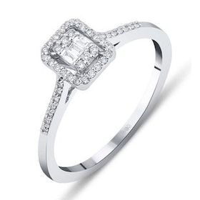Yetkin Diamond 0.24 Karat Pırlanta Baget Yüzük