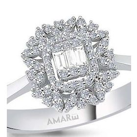 Yetkin Diamond 0.24 Karat Pırlanta Baget Yüzük