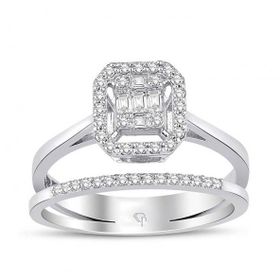 Yetkin Diamond 0.24 Karat Pırlanta Baget Yüzük