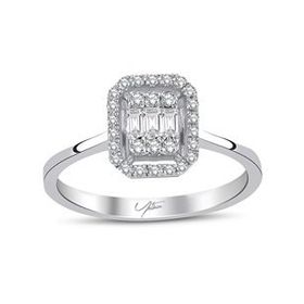 Yetkin Diamond 0.25 Karat Pırlanta Baget Yüzük