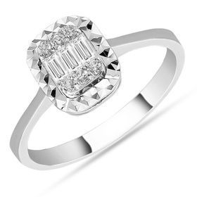 Yetkin Diamond 0.25 Karat Pırlanta Baget Yüzük
