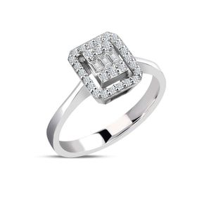 Yetkin Diamond 0.25 Karat Pırlanta Baget Yüzük