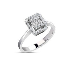 Yetkin Diamond 0.25 Karat Pırlanta Baget Yüzük