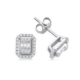 Yetkin Diamond 0.30 Karat Pırlanta Baget Küpe
