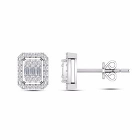Yetkin Diamond 0.30 Karat Pırlanta Baget Küpe