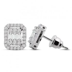 Yetkin Diamond 0.30 Karat Pırlanta Baget Küpe
