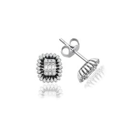 Yetkin Diamond 0.30 Karat Pırlanta Baget Küpe