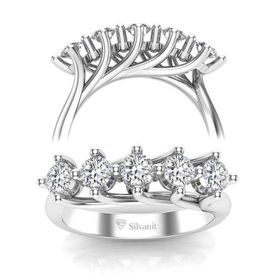 Yetkin Diamond 0.40 Karat Pırlanta Beştaş Yüzük