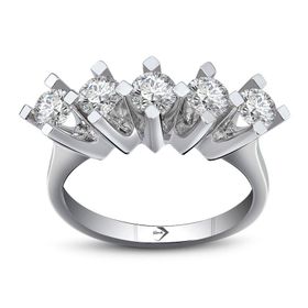 Yetkin Diamond 0.40 Karat Pırlanta Beştaş Yüzük