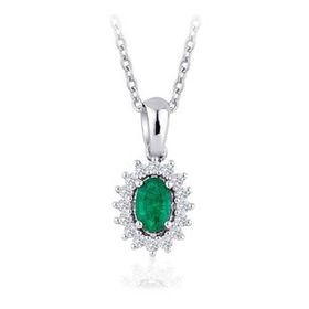 Yetkin Diamond 0.40 Karat Pırlanta Zümrüt Kolye