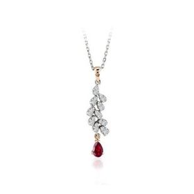 Yetkin Diamond 0.45 Karat Yakut Pırlanta Kolye