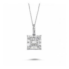 Yetkin Diamond 0.50 Karat Pırlanta Baget Kolye