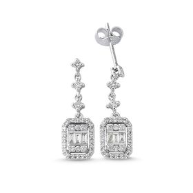 Yetkin Diamond 0.52 Karat Pırlanta Baget Küpe