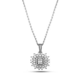 Yetkin Diamond 0.80 Karat Pırlanta Baget Kolye