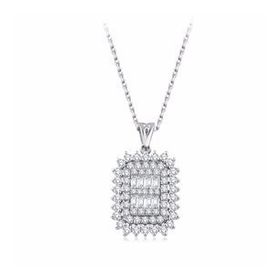 Yetkin Diamond 0.80 Karat Pırlanta Baget Kolye